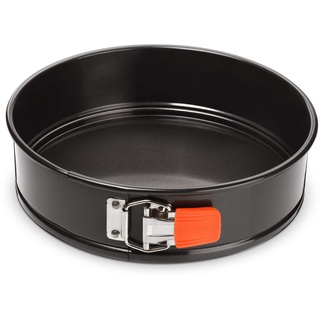 Le Creuset Antihaft Springform, Rund, Ø 20 cm, Sauerteigbeständig, Aus Karbonstahl gefertigt, Anthrazit/Orange, 94101500000000