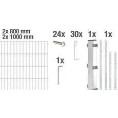 Bild Alberts Gabionen Anbauset Step2 feuerverzinkt, 180 cm hoch, 2 m breit, zum Aufschrauben