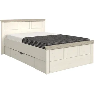 Hom`in Stauraumbett , Grau, Weiß , Holzwerkstoff , 1 Schubladen , 120x200 cm , Babymöbel & Kindermöbel, Kinderzimmer & Jugendzimmer, Kinderbetten, Kinderbetten & Jugendbetten