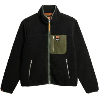 Superdry Vintage Retro Fleecejacke schwarz 2XL