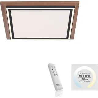 Paul Neuhaus LED-Panel Palma Holzdekor 53,4 x 53,4 cm