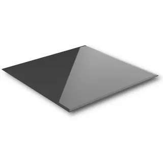 Euro Tische Glasplatte ESG 6 mm Schwarz mit Facettenschliff | Sicherheitsglas Platte als Tischplatte in 50x50 cm, Kaminbodenplatte oder Dekoplatte | Hitzebeständig, pflegeleicht & modern