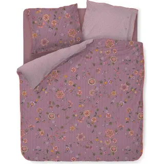 Pip Studio Bettwäsche-Garnitur Flores Bailando Farbe Purple Größe 200x200+2x80x80 - Lila