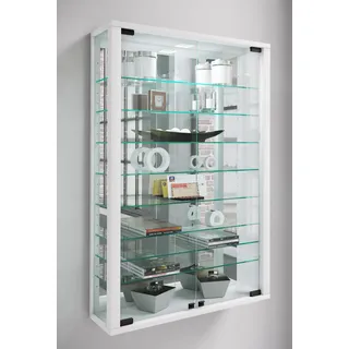 VCM Wandvitrine Vitrosa Mini Spiegel 59 x 18 x 0 cm Weiß