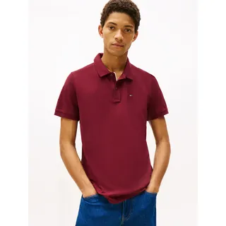 Tommy Hilfiger Poloshirt TOMMY JEANS "TJM SLIM PLACKET POLO EXT", Herren, Gr. XXL, rot (rot wine), Piqué, Obermaterial: 100% Baumwolle, slim fit, Shirts Poloshirt
