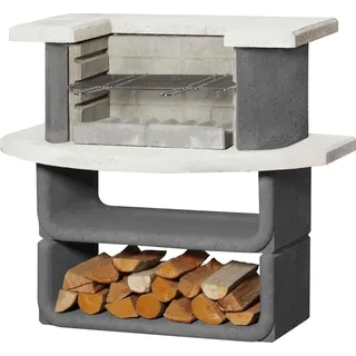 Buschbeck Holzkohlegrill »Grillbar Oregon« BxTxH: 110x65x101 cm, schwarz-weiß