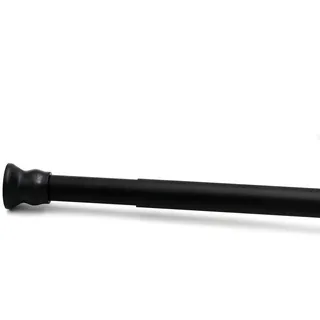 RIDDER Duschstange ohne Bohren, Klemmstange Wien, Ø 25 mm, ausziehbar von ca. 70-115 cm, schwarz, Aluminium | ausziehbar | rostfrei | kein Kleben oder Bohren | Tragkraft ca. 7 kg | inkl. Ringe