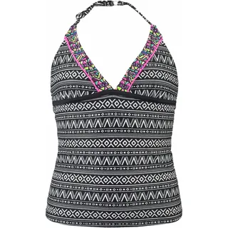 Tankini BUFFALO, Jungen, Gr. 134/140, N-Gr, schwarz-weiß (schwarz, weiß), Polyamid, Bikini-Sets Tankini, mit Ethnodruck und Kontrastdetails