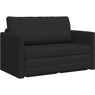 vidaXL Schlafsofa 110cm Schwarz Stoff - Schwarz