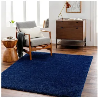 livabliss Hochflor-Teppich »TRENTO« rechteckig 31 mm Höhe, blau