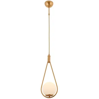 Opviq Elegant Gold Chandelier, Metal Body, 120 cm Height, 20 cm Diameter, G9 Socket Max 40W | Modern Scandinavian Design, Glamorous Copper Finish