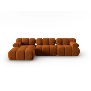 micadoni Ecksofa Bellis, modular 4-Sitzer orange
