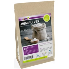 Vita2You MSM Pulver 1000g - (Methylsulfonylmethan) 99,9% Reinheit - Meshfaktor 40-80 - 1kg Organischer Schwefel - Premium Qualität
