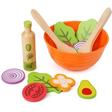 Bild small foot Salat Set aus Holz, Kinderküchenzubehör, inkl. Schüssel, Salatbesteck und Dressing, ab 24 Monaten, 11476