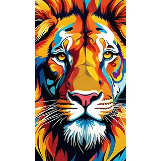 ARTGOTO Diamond Painting Extra Groß XXL Bilder Set Erwachsene,60x105 cm Löwe A,5D Diamant Painting Bilder Erwachsene mit Zubehör Für Wanddekorationen Geschenke