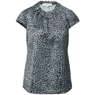 Comma, Comma Satinbluse mit Raffung und All-Over-Print
