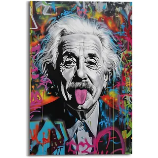 Deco-Panel REINDERS "Graffiti Einstein", bunt (farbe bild(er): mehrfarbig), B:60cm H:90cm T:2cm, Bilder, Deco-Panel, Hobbyraum - Mehrfarbig - MDF - Street Art - 60x90 cm