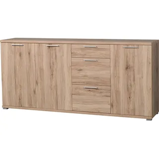 Germania 3202-177 Sideboard GW-Top in Sanremo-Eiche-Nachbildung, 192 x 88 x 40 cm (BxHxT)