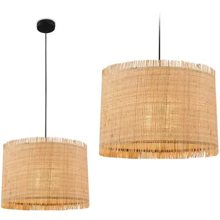 Briloner Pendelleuchte Swing Nature 1-flammig Strohschirm E27 Fassung Natur
