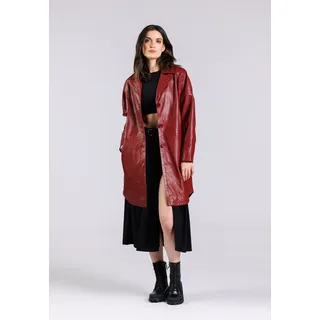 Freaky Nation Lederjacke "As Well-FN", rot,