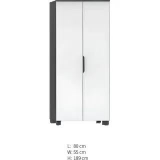 Arbeitszimmermöbel Schwarz-weißer Schrank Büromöbel Moderne Anrichte - Weiß