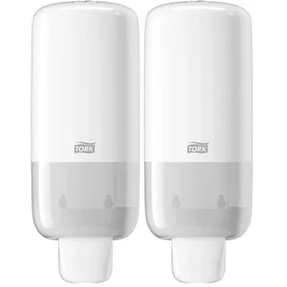 Tork Seifenspender Wandmontage für Seife und Hautpflegeprodukte Weiß S4, Easy to use-Zertifiziert, Elevation Design, 561500 (Packung mit 2)