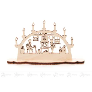 Schwibbogen Mini-Schwibbogen mit Bäckerei BxHxT 9 cmx5 cmx1,5 cm NEU Erzgebirge