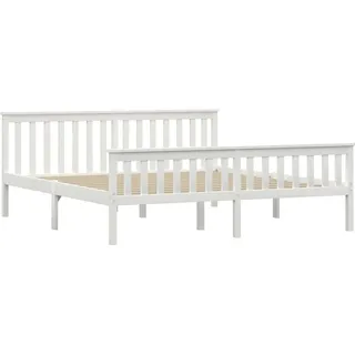 vidaXL Massivholzbett Weiß Kiefer 180x200 cm