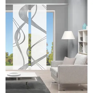 Vision S Schiebegardine »TIBANO 2er SET« Paneelwagen 2 Stk. tlg. Bambus-Optik, Digital bedruckt, grau