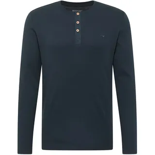 Mustang Shirt Arminto in Dunkelblau mit Langarm-4XL