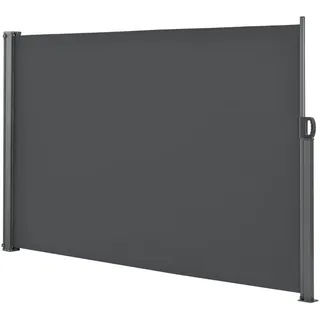 pro.tec Seitenmarkise 180 x 300 cm grau Polyester