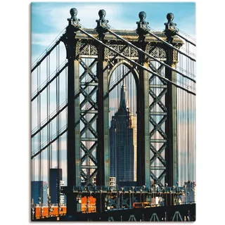 Artland Wandbild »New York Manhattan Bridge«, Brücken, (1 St.), als Leinwandbild, Wandaufkleber in verschied. Größen Artland blau