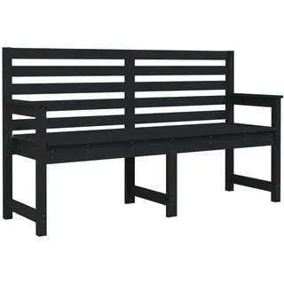 vidaXL Gartenbank Schwarz 159,5x48x91,5 cm Massivholz Kiefer - Schwarz
