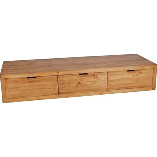 Mexico Lowboard, 195 cm, 3 Schubladen  Massivholz Pinie  Mexiko Möbel Mexikanisch