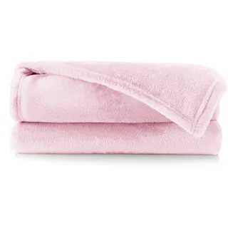 DecoKing Kuscheldecke 70x150 cm rosa Decke Microfaser Tagesdecke Fleece weich sanft kuschelig pink puderrosa powderpink Mic
