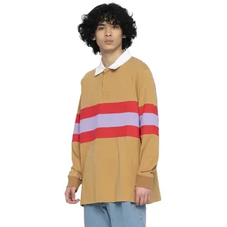 Santa Cruz Vista Strip Langarm-polo - Parchment - M