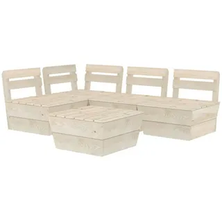 vidaXL 5-tlg. Garten-Paletten-Lounge-Set Imprägniertes Fichtenholz -