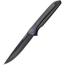 Harnds Assassin Titanium Klappmesser Outdoor Messer,Schnelles Öffnen Taschenmesser mit Sandvik 14C28N Klinge und G10 Handgriff mit Sicheres Verriegeln,111g 22,8cm Camping messer (Schwarz Titan)