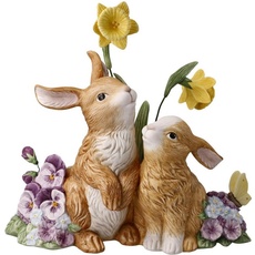 Bild Osterhase Frühlingserwachen (1 St), Sammelfigur, Hasenpaar mit Blumen, bunt