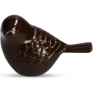 Unikate Vogel Urne - 100 ml - Handgefertigte Urne für Asche von Haustieren oder Menschen - Braune Dekorationsurne