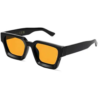 SHEEN KELLY Polarisierte Retro Rechteckige Dicke Sonnenbrille Herren Damen