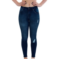 Bild Damen Jeans onlBLUSH Mid ANK RAW JEANS REA2077 Skinny Fit Blau Normaler Bund Reißverschluss M | L 32