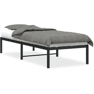 vidaXL Bettgestell Metall Schwarz 80x200 cm