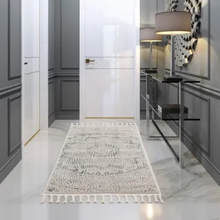 Carpet City Teppich »Art 1652« rechteckig 7 mm Höhe Kurzflor, Ornamenten-Muster, Boho & Mandala Stil, auch als Läufer, grau