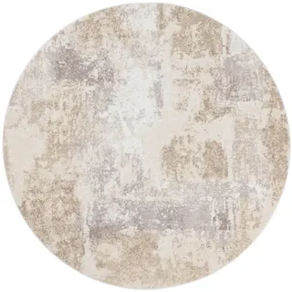 Novel Webteppich , Beige , Textil , Vintage , rund , Grüner Punkt , für Fußbodenheizung geeignet, in verschiedenen Größen erhältlich, pflegeleicht, strapazierfähig , Teppiche und Böden, Teppiche, Runde Teppiche