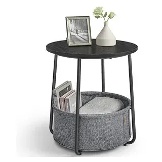 VASAGLE Beistelltisch schwarz, grau 45,0 x 45,0 x 50,0 cm