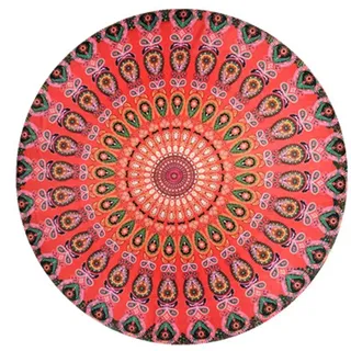 Ysoom Strandtuch Rund Boho Stranddecke Mandala Runder Yoga Matte Meditation Tuch Tischdecke Picknick Handgefertigt Teppich, 150 * 150CM