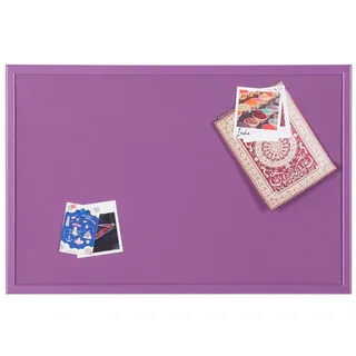 Bi-Office Pinnwand Schulkalender, Korktafel mit MDF Rahmen, 22 mm dicker, Kork Oberfläche in Violett, 60 x 40 cm