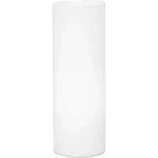 EGLO Tischlampe Geo, 1-flammige Tischleuchte, Nachttischlampe aus Glas | Weiß, Glas in Opas-matt, E27 Fassung, Nachttischleuchte mit Kabel und Schalter