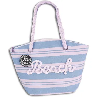 Tasche hellblau beige Robin Ruth Strandtasche Baumwolle Polyester Beach OTG2200H - Hellblau